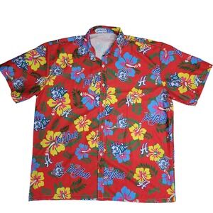 Hartford Yard Goats MiLB Hawaiian Button Up Shirt Floral Graphic Print Aloha XL